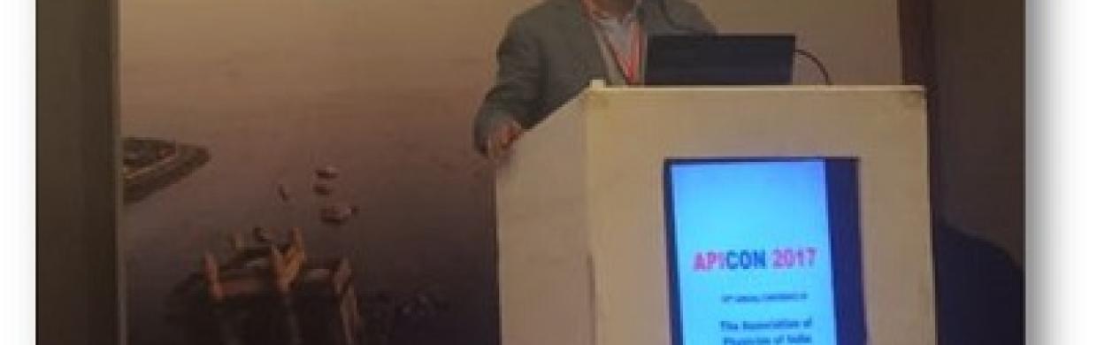 Dr Ravul Jindal delivers lecture at APICON 2017