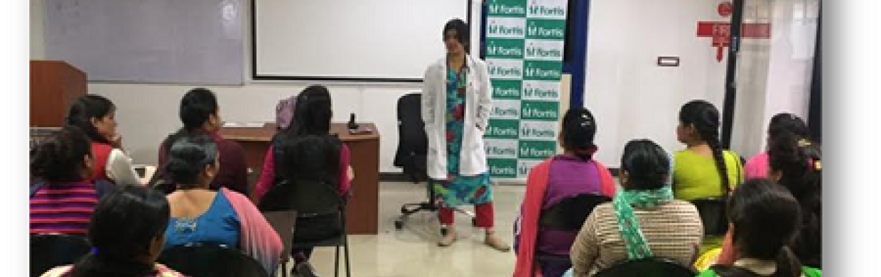 Health awareness talk for employees of Havells on health issues of women.