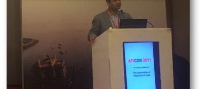 Dr Ravul Jindal delivers lecture at APICON 2017