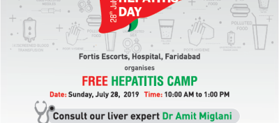 Free Hepatitis Camp at Fortis Escorts Hospital, Faridabad